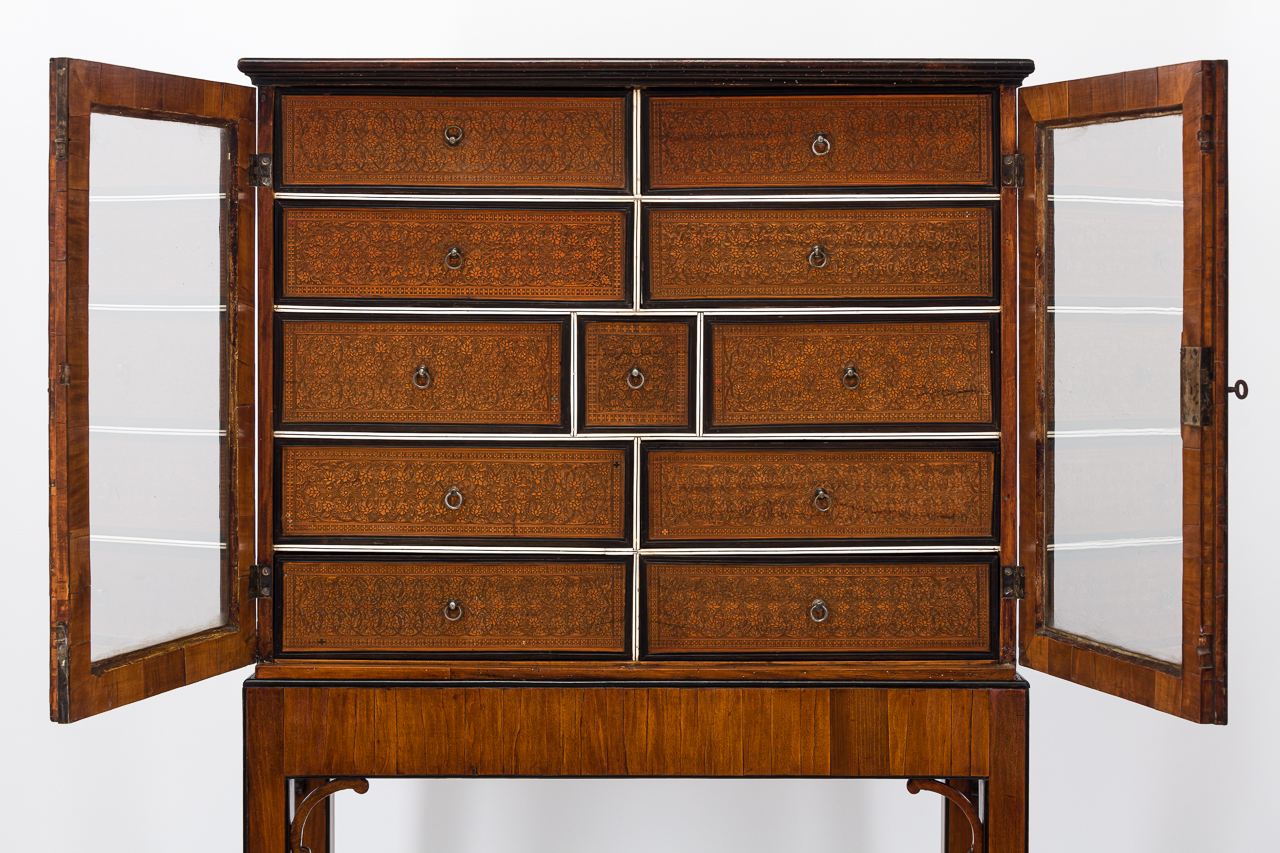An Indian Cabinet with Later Georgian additions